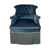 Stoel velours blauw Stoel velours blauw
