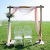 Backdrop kastanje + pastel peach doek