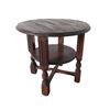 Bijzettafel rond donker hout