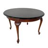 Salontafel rond donker hout