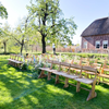 Houten kerkbank (5 personen)