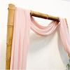 Backdrop bamboe + chiffon doek pastel pink