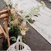 Witte Perzische tapijt loper Fleur