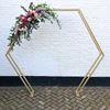 Backdrop hexagon goud - zonder doek