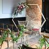 Backdrop hexagon goud - zonder doek