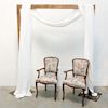 Backdrop balken + drapeerdoek wit