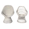 Rotan kuip stoel wit - set van 2 Rotan kuip stoel wit - set van 2