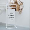 Welkomstbord wit frame: Gepersonaliseerd strak