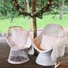 Stoel rotan wit 