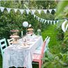 Styling setting met kanten vlaggenlijn