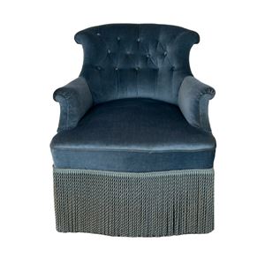 Stoel velours blauw Stoel velours blauw