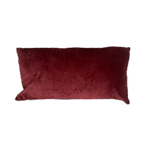 Kussen rechthoekig velvet burgundy 