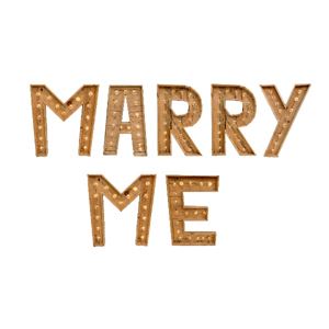 MARRY ME lichtletters