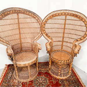 Peacock chairs - set van 2 - donker