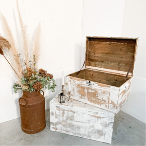 Houten kist - wit