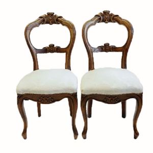 Stoeltjes Queen Ann wit - set van 2