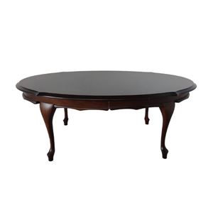 Salontafel vintage ovaal donker