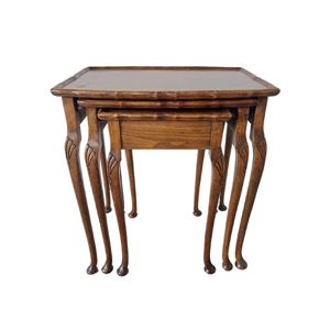 Bijzettafel hout - Set van 3