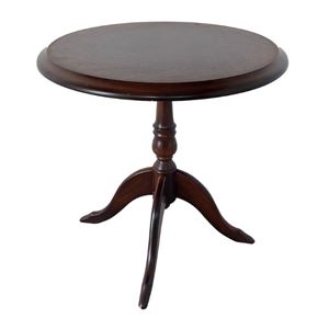 Bijzettafel vintage rond donker