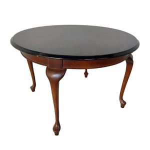 Salontafel rond donker hout