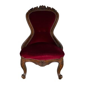 Stoel vintage rood laag