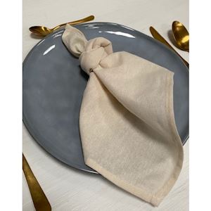 Servet creme, linnen look