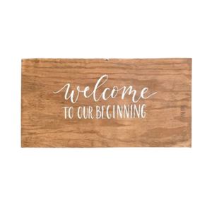 Welkomstbord - Welcome to our beginning