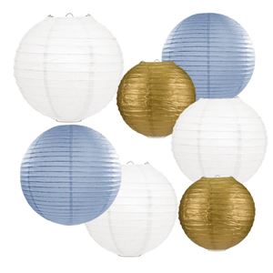 Lampionnen set - dusty blue