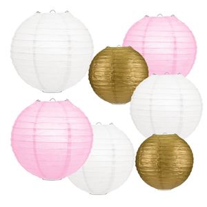 Lampionnen set - pink