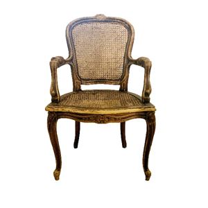 Stoel vintage riet