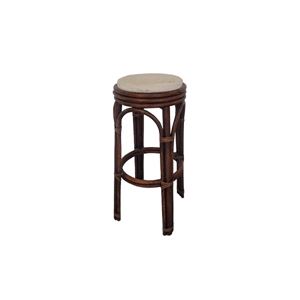 Barkruk donker bruin met kussentje Barkruk donker bruin met kussentje