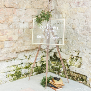 Welkomstbord Gold Brisked Styled Weddings