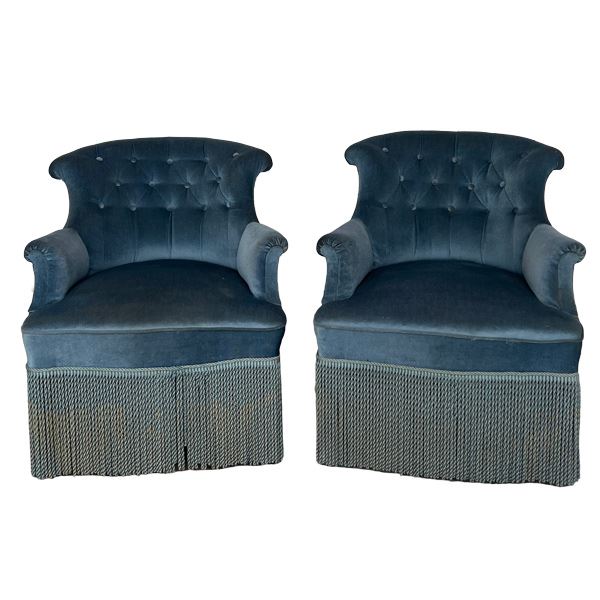 Blauwe stoelen huren styling Stoel velours blauw