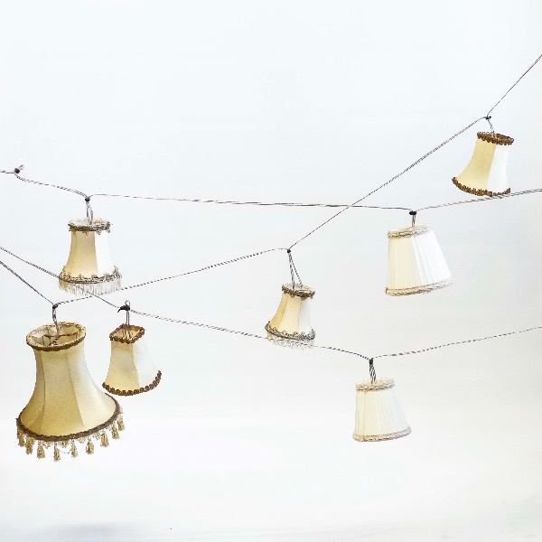 vloek vermoeidheid zoom Lichtsnoer vintage lampenkappen huren - Brisked Styled Weddings