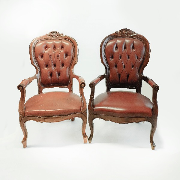 Leren Vintage Fauteuil Chesterfield Huren Brisked Styled Weddings