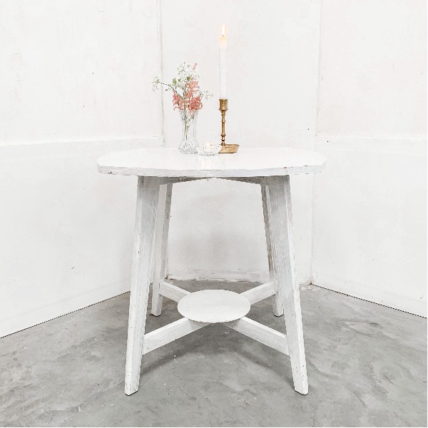 Bijzettafel wit hout