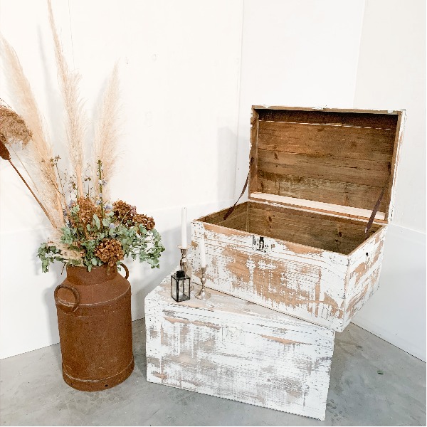 Houten kist - wit