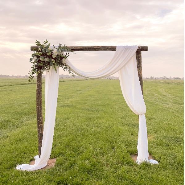 Backdrop donker + drapeerdoek wit