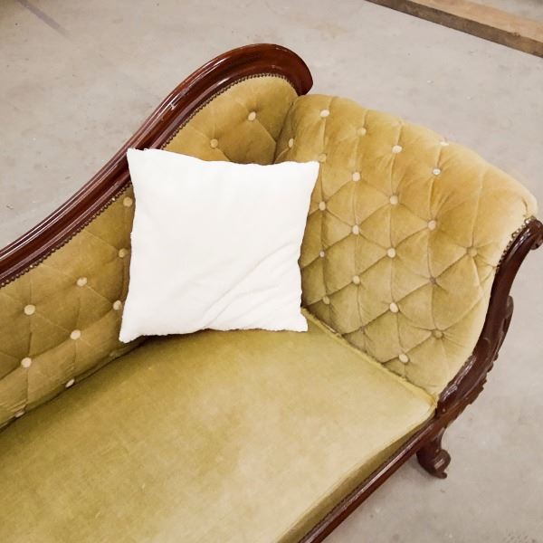Chaise longue velvet green