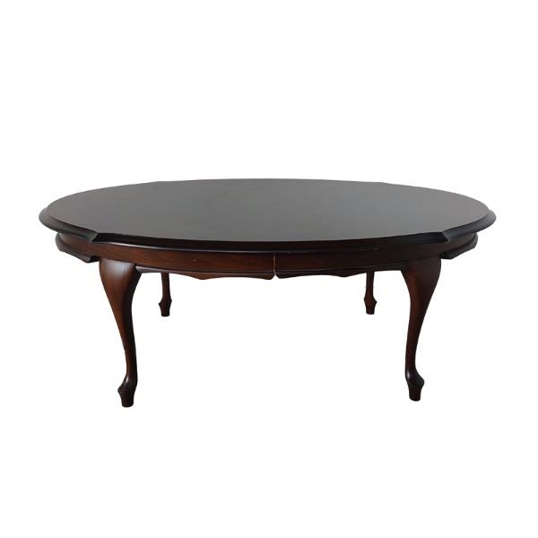 Salontafel vintage ovaal donker