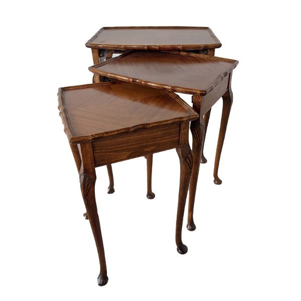 Bijzettafel hout - Set van 3