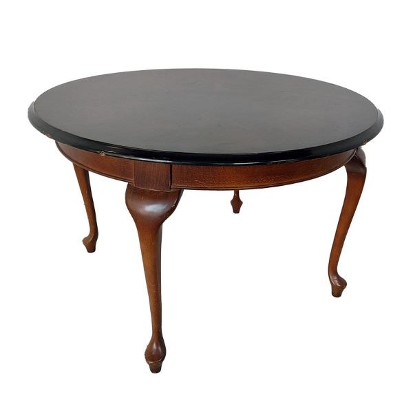 Salontafel rond donker hout