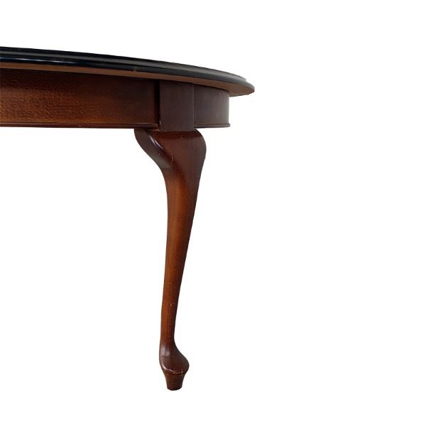 Salontafel vintage ovaal donker