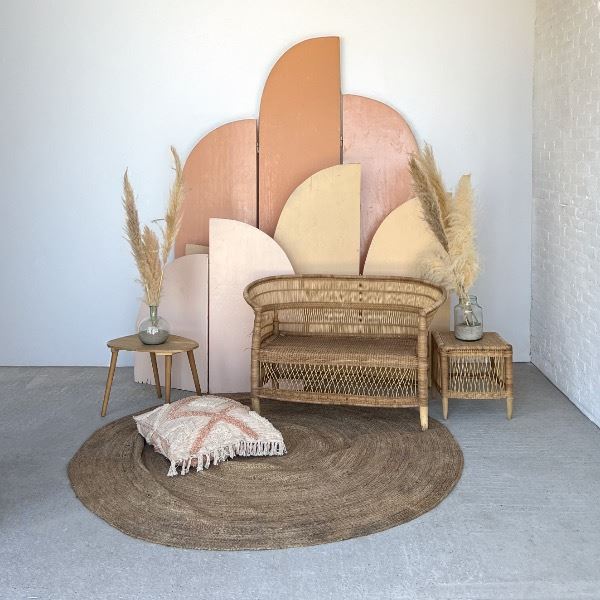 kleurrijke boho ceremonie set huren