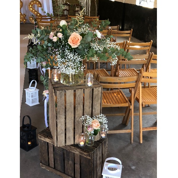Lantaarntje hout wit