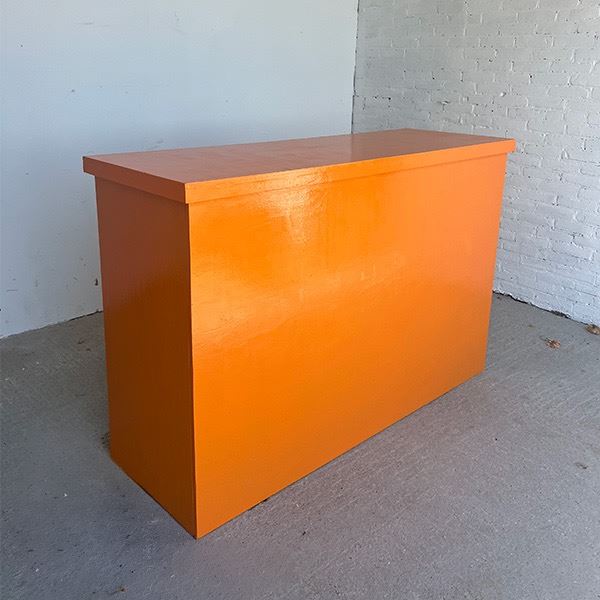 Oranje inklapbare bar huren