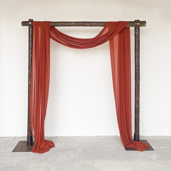 Backdrop donker + terracotta doek