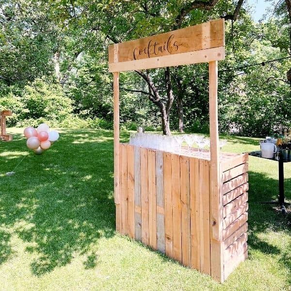 Houten bar huren voor jouw event, bruiloft of feest