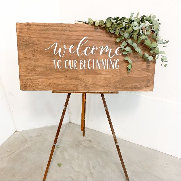 Welkomstbord - Welcome to our beginning