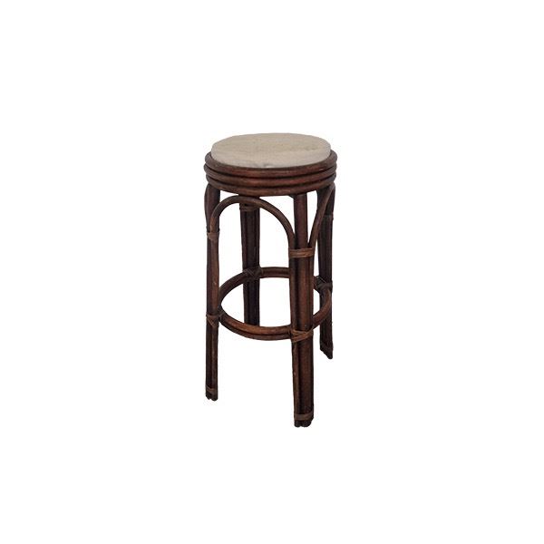 Barkruk donker bruin met kussentje Barkruk donker bruin met kussentje